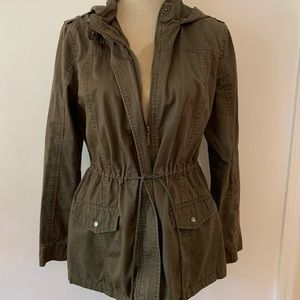 CHARLOTTE RUSSE Lightweight Army Green Utility Jacket